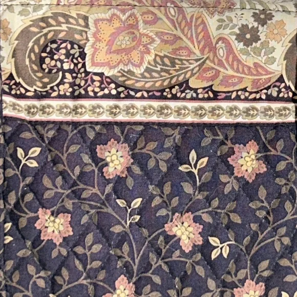 Vintage Vera Bradley large quilted floral zippered shoulder bag pink purple - Picture 4 of 7